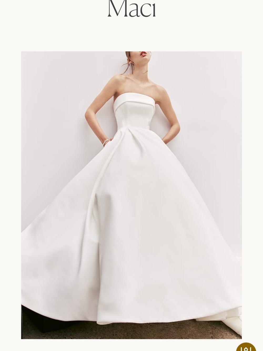 Ivory Strapless Ball Gown Wedding Dress